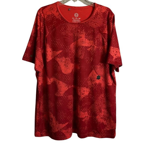 Under Armour Rush Red Graphic Heatgear Tee Shirt Size XXL - Picture 1 of 6